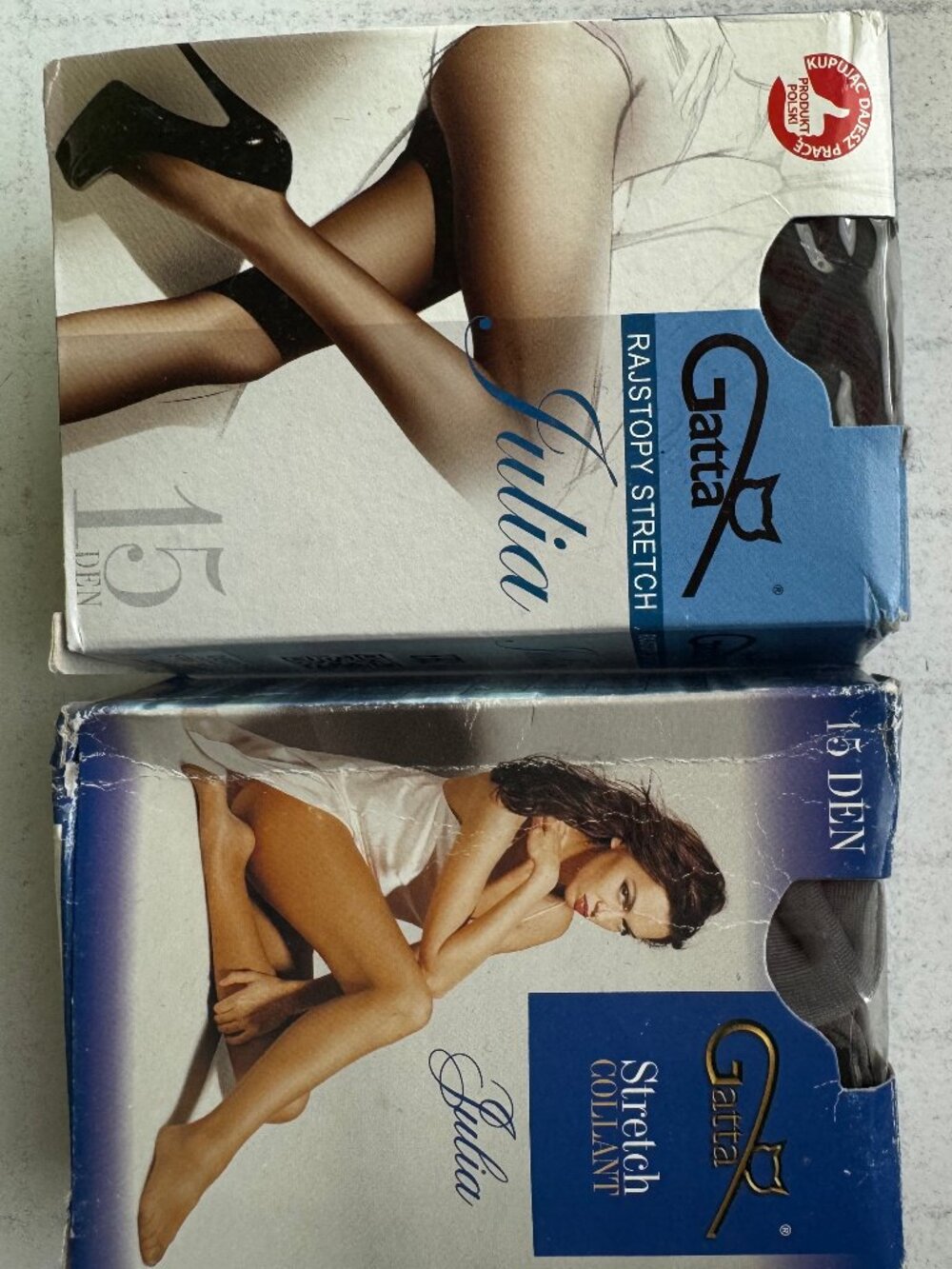 2 X Gatta 15den Classic Women STREATCH COLLANT Tights -GRIGIO , FUMO SIZE 4/L